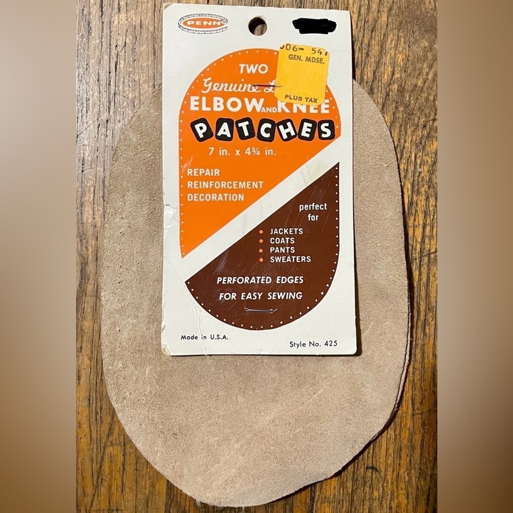 Penn Elbow & Knee Patches Style 425 VTG NWT Prep DIY Western Casual